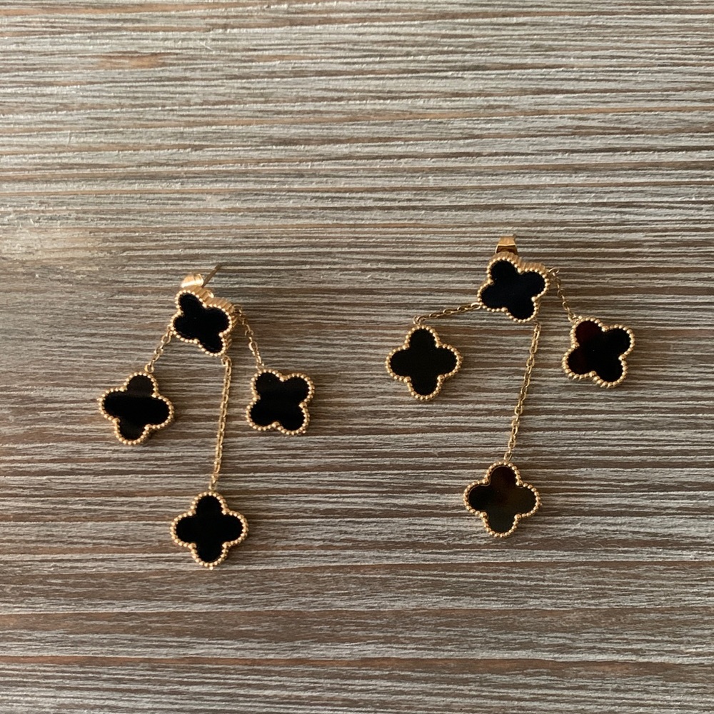 Chic Clover Double Sided Earrings - image 4